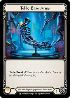 Teklo Base Arms - LGS188 (LGS188) [Flesh and Blood: Promo Cards] Cold Foil - Deck Out Gaming