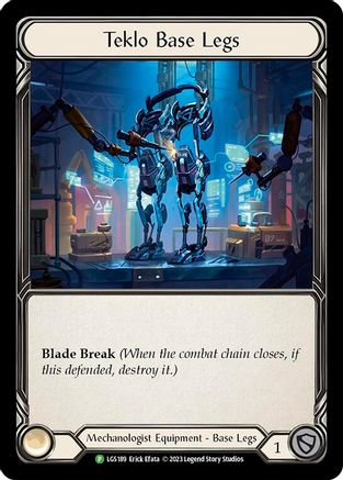 Teklo Base Legs - LGS189 (LGS189) [Flesh and Blood: Promo Cards] Cold Foil - Deck Out Gaming