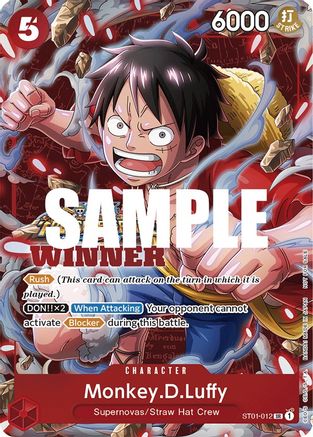 Monkey.D.Luffy (Winner Pack Vol. 5) (ST01-012) [One Piece Promotion Cards] Foil - Deck Out Gaming