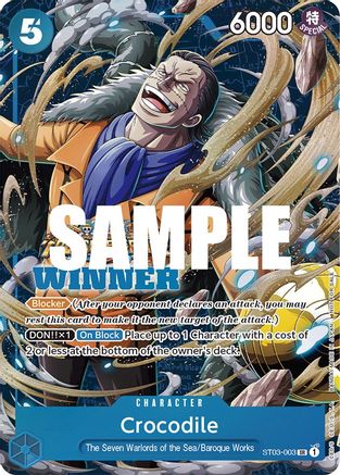 Crocodile (Winner Pack Vol. 5) (ST03-003) [One Piece Promotion Cards] Foil - Deck Out Gaming