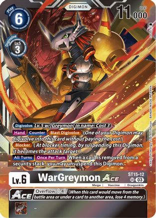 WarGreymon ACE (ST15-12) [Starter Deck 15: Dragon of Courage] Foil - Deck Out Gaming