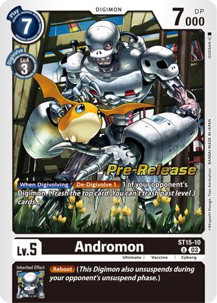 Andromon (ST15-10) [Starter Deck 15: Dragon of Courage Pre-Release Cards] Foil - Deck Out Gaming