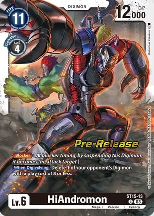 HiAndromon (ST15-13) [Starter Deck 15: Dragon of Courage Pre-Release Cards] Foil - Deck Out Gaming