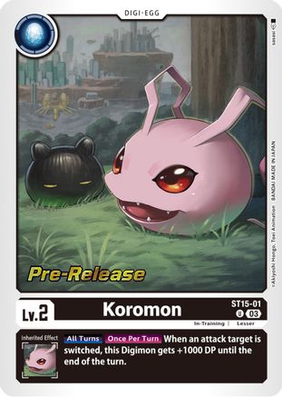 Koromon (ST15-01) [Starter Deck 15: Dragon of Courage Pre-Release Cards] Foil - Deck Out Gaming