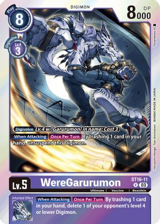 WereGarurumon (ST16-11) [Starter Deck 16: Wolf of Friendship] Foil - Deck Out Gaming