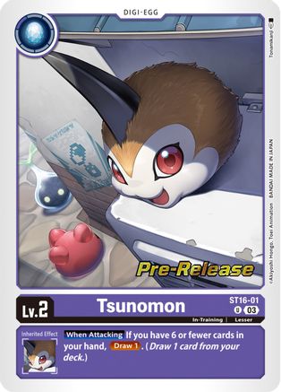 Tsunomon (ST16-01) [Starter Deck 16: Wolf of Friendship Pre-Release Cards] Foil - Deck Out Gaming