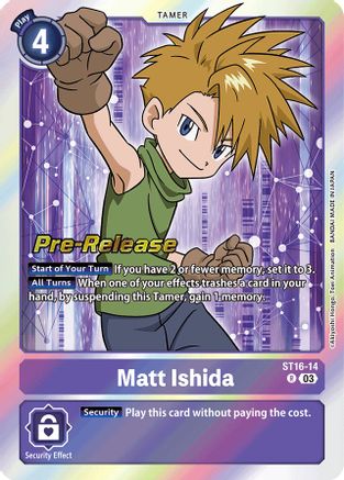 Matt Ishida (ST16-14) [Starter Deck 16: Wolf of Friendship Pre-Release Cards] Foil - Deck Out Gaming