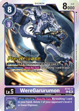 WereGarurumon (ST16-11) [Starter Deck 16: Wolf of Friendship Pre-Release Cards] Foil - Deck Out Gaming
