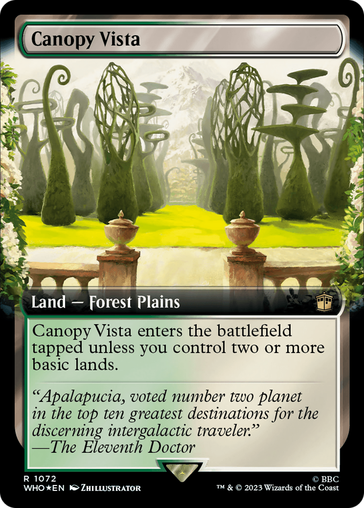 Canopy Vista (Extended Art) (Surge Foil) (1072) [Doctor Who] foil - Deck Out Gaming