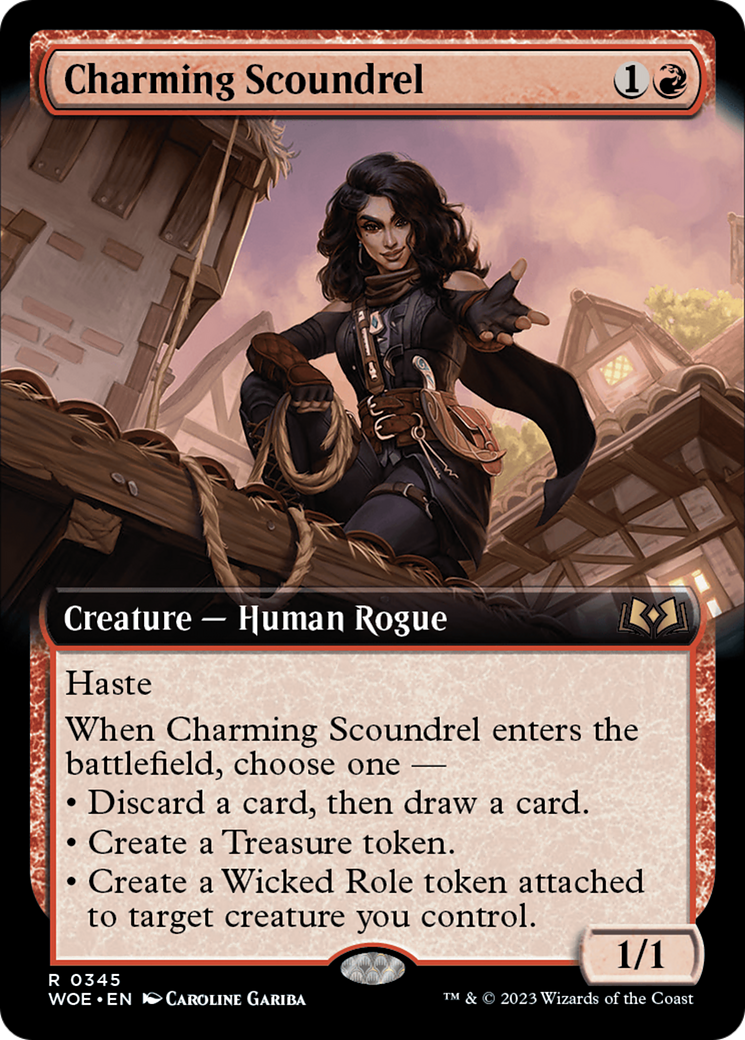 Charming Scoundrel (Extended Art) (345) [Wilds of Eldraine] foil - Deck Out Gaming