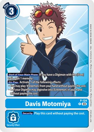 Davis Motomiya - P-124 (NYCC 2023 Demo Deck) (P-124) [Digimon Promotion Cards] - Deck Out Gaming