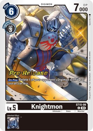 Knightmon (ST15-09) [Starter Deck 15: Dragon of Courage Pre-Release Cards] Foil - Deck Out Gaming