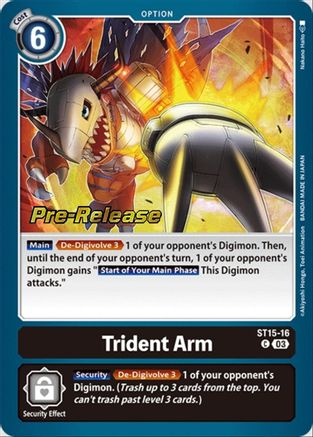 Trident Arm (ST15-16) [Starter Deck 15: Dragon of Courage Pre-Release Cards] Foil - Deck Out Gaming