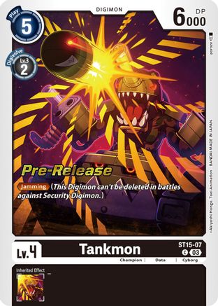 Tankmon (ST15-07) [Starter Deck 15: Dragon of Courage Pre-Release Cards] Foil - Deck Out Gaming