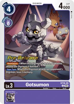 Gotsumon (ST16-05) [Starter Deck 16: Wolf of Friendship Pre-Release Cards] Foil - Deck Out Gaming