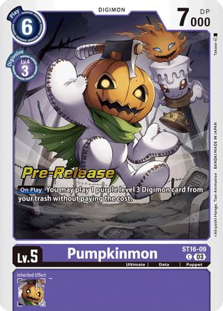 Pumpkinmon (ST16-09) [Starter Deck 16: Wolf of Friendship Pre-Release Cards] Foil - Deck Out Gaming