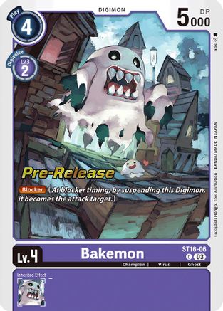 Bakemon (ST16-06) [Starter Deck 16: Wolf of Friendship Pre-Release Cards] Foil - Deck Out Gaming