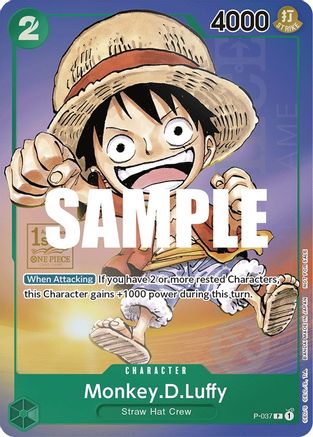 Monkey.D.Luffy (037) (1st Anniversary Tournament) (P-037) [One Piece Promotion Cards] Foil - Deck Out Gaming