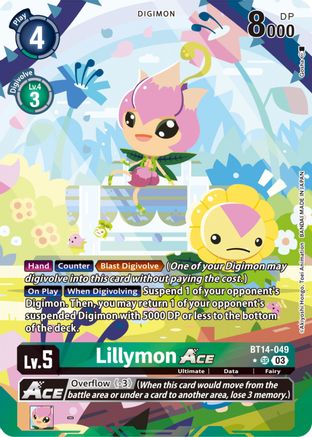 Lillymon ACE (English Exclusive Alternate Art) (BT14-049) [Blast Ace] Foil - Deck Out Gaming