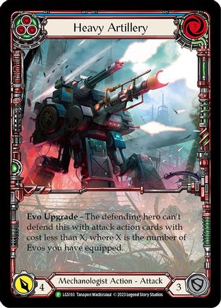 Heavy Artillery (Blue) - LGS193 (LGS193) [Flesh and Blood: Promo Cards] Rainbow Foil - Deck Out Gaming