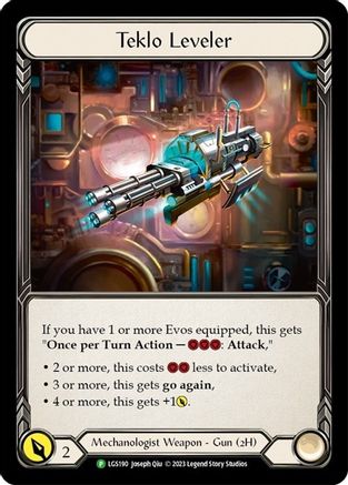 Teklo Leveler - LGS190 (LGS190) [Flesh and Blood: Promo Cards] Cold Foil - Deck Out Gaming