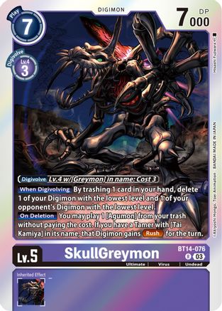 SkullGreymon (BT14-076) [Blast Ace] Foil - Deck Out Gaming