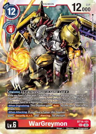 WarGreymon (BT14-101) [Blast Ace] Foil - Deck Out Gaming