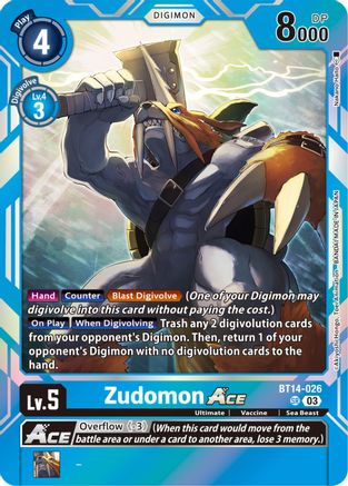 Zudomon ACE (BT14-026) [Blast Ace] Foil - Deck Out Gaming