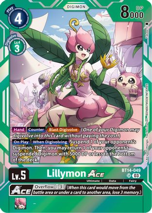 Lillymon ACE (BT14-049) [Blast Ace] Foil - Deck Out Gaming