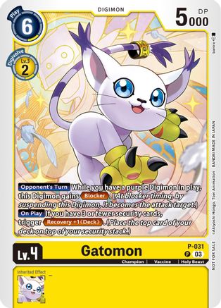 Gatomon - P-031 (Blast Ace Pre-Release) (P-031) [Digimon Promotion Cards] - Deck Out Gaming