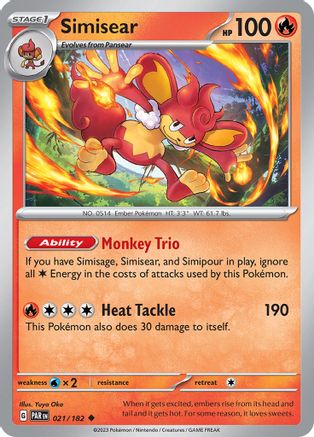 Simisear (21) [SV04: Paradox Rift] Reverse Holofoil - Deck Out Gaming