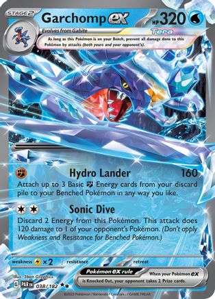 Garchomp ex - 038/182 (38) [SV04: Paradox Rift] Holofoil - Deck Out Gaming