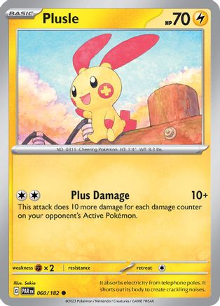 Plusle - 060/182 (60) [SV04: Paradox Rift] Reverse Holofoil - Deck Out Gaming