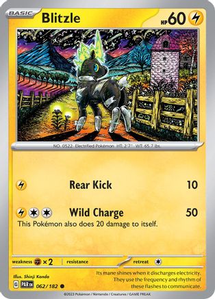 Blitzle - 062/182 (62) [SV04: Paradox Rift] Reverse Holofoil - Deck Out Gaming