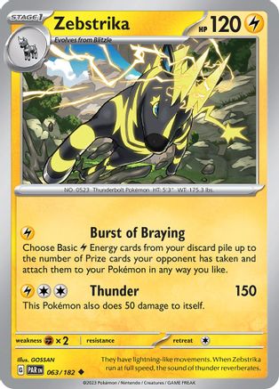 Zebstrika (63) [SV04: Paradox Rift] Reverse Holofoil - Deck Out Gaming