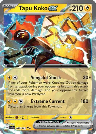 Tapu Koko ex - 068/182 (68) [SV04: Paradox Rift] Holofoil - Deck Out Gaming