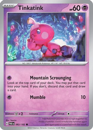 Tinkatink - 082/182 (82) [SV04: Paradox Rift] Reverse Holofoil - Deck Out Gaming