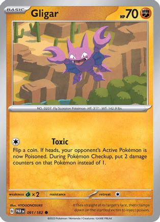 Gligar (91) [SV04: Paradox Rift] Reverse Holofoil - Deck Out Gaming