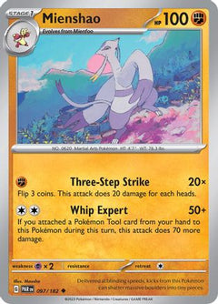 Mienshao - 097/182 (97) [SV04: Paradox Rift] Reverse Holofoil - Deck Out Gaming