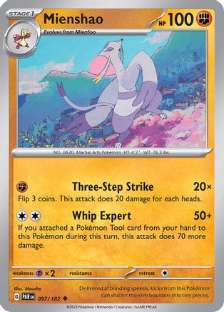 Mienshao - 097/182 (97) [SV04: Paradox Rift] Reverse Holofoil - Deck Out Gaming