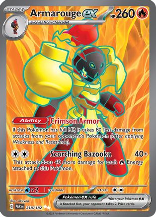 Armarouge ex - 218/182 (218) [SV04: Paradox Rift] Holofoil - Deck Out Gaming