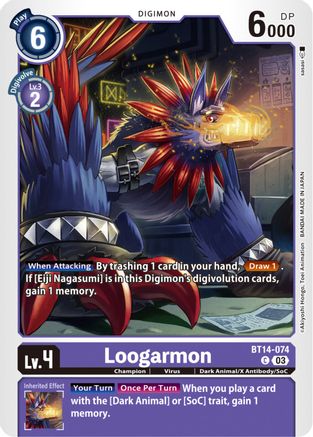 Loogarmon (BT14-074) [Blast Ace] - Deck Out Gaming