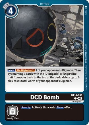 DCD Bomb (BT14-098) [Blast Ace] - Deck Out Gaming