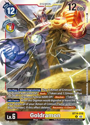 Goldramon (BT14-018) [Blast Ace] Foil - Deck Out Gaming