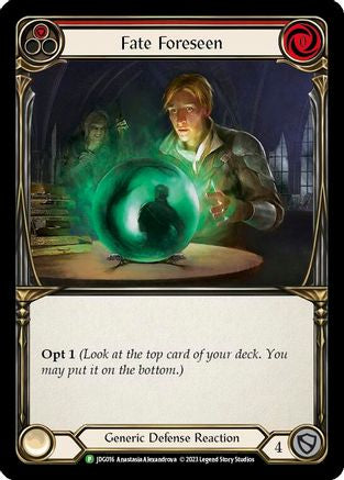 Fate Foreseen (Red) - JDG016 (JDG016) [Flesh and Blood: Promo Cards] Cold Foil - Deck Out Gaming
