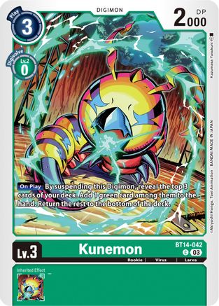 Kunemon (BT14-042) [Blast Ace] - Deck Out Gaming