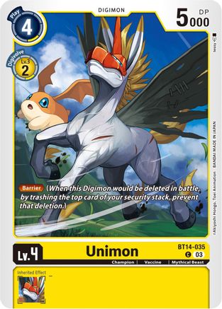 Unimon (BT14-035) [Blast Ace] - Deck Out Gaming