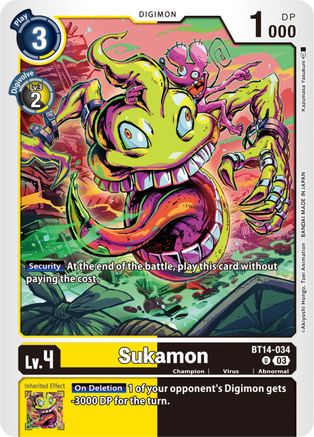 Sukamon (BT14-034) [Blast Ace] - Deck Out Gaming