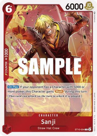 Sanji (ST10-004) [Ultra Deck: The Three Captains] Foil - Deck Out Gaming