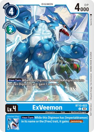 ExVeemon (NYCC 2023 Demo Deck) (BT12-022) [Across Time] - Deck Out Gaming